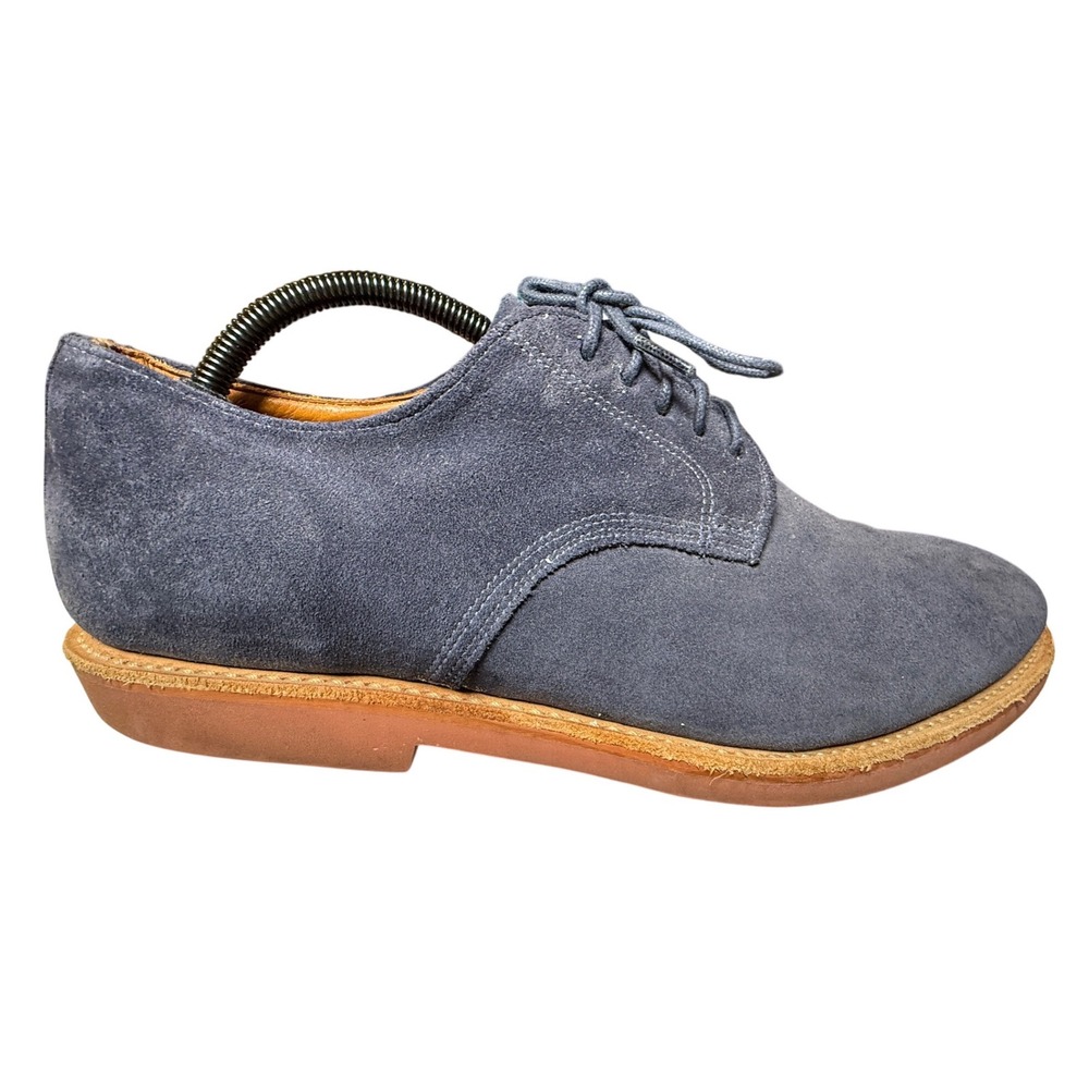 Walk Over‎ Mens Suede Derby Shoes Navy Blue Lace Up Oxford Made in USA Size 10